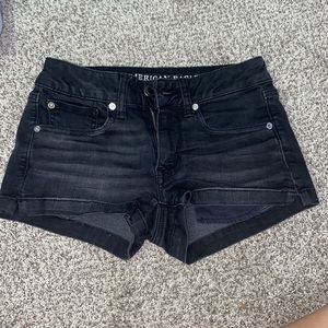 Black American Eagle Jean Shorts